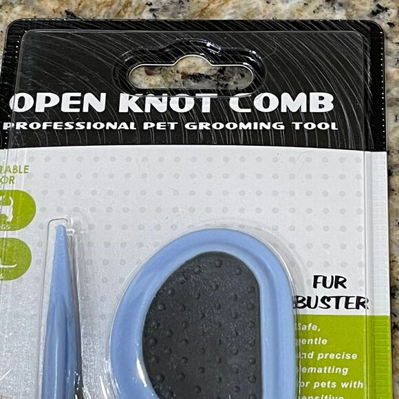 Green Meadow Fur Buster Open Knot Comb & De-Shed Professional Pet Grooming Tool - Picture 3 of 7